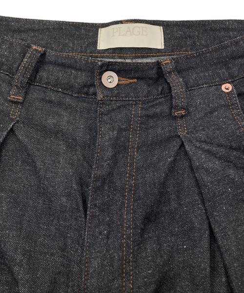 Plage（プラージュ）Plage (プラージュ) linen mix tuck デニムパンツ インディゴ サイズ:36の古着・服飾アイテム