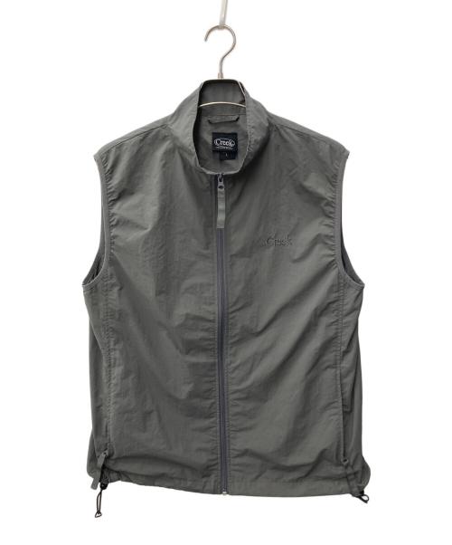 Creek（クリーク）creek (クリーク) ナイロンベスト グレー サイズ:Lの古着・服飾アイテム