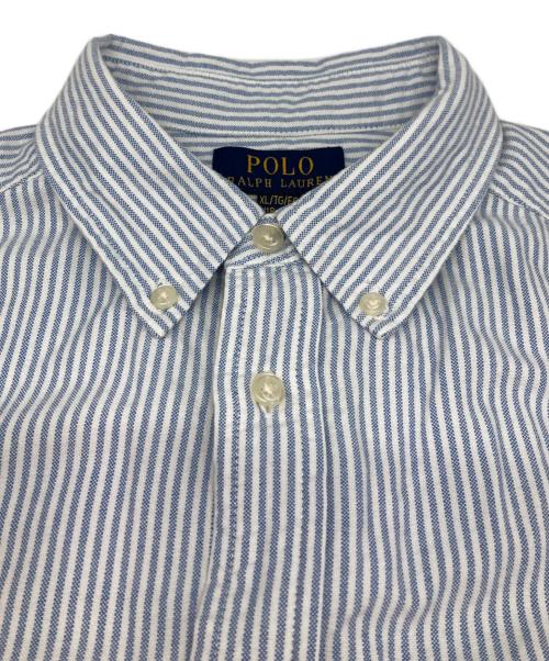 POLO RALPH LAUREN（ポロ・ラルフローレン）POLO RALPH LAUREN (ポロ・ラルフローレン) ストライプシャツ ブルー サイズ:SIZE KIDS XLの古着・服飾アイテム