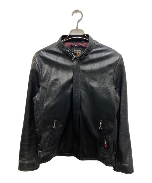 Schott（ショット）Schott (ショット) ゴートスキン シングルライダースジャケット ブラック サイズ:Lの古着・服飾アイテム