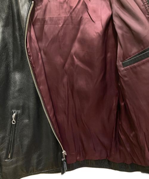 Schott（ショット）Schott (ショット) ゴートスキン シングルライダースジャケット ブラック サイズ:Lの古着・服飾アイテム