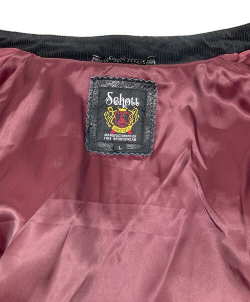 Schott（ショット）Schott (ショット) ゴートスキン シングルライダースジャケット ブラック サイズ:Lの古着・服飾アイテム