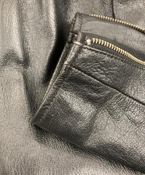 Schott（ショット）Schott (ショット) ゴートスキン シングルライダースジャケット ブラック サイズ:Lの古着・服飾アイテム
