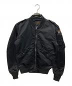 HOUSTONヒューストン）の古着「L-2 FLIGHT JACKET」｜ブラック