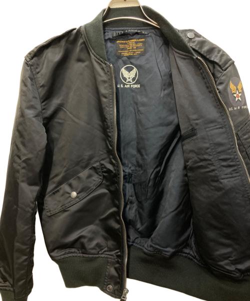 HOUSTON（ヒューストン）HOUSTON (ヒューストン) L-2 FLIGHT JACKET ブラック サイズ:38 未使用品の古着・服飾アイテム