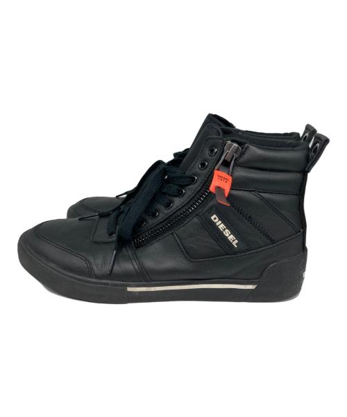 DIESEL（ディーゼル）DIESEL (ディーゼル) S-DVELOWS ハイカットスニーカー ブラック サイズ:26.5cmの古着・服飾アイテム