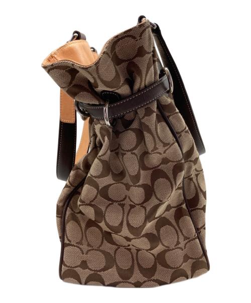 COACH（コーチ）COACH (コーチ) シグネチャー柄トートバッグ ブラウンの古着・服飾アイテム