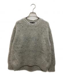 23区（ニジュウサンク）の古着「キャメルミックスシネ クルーネック ニット」｜ブラウン
