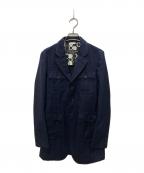 COMME des GARCONSコムデギャルソン）の古着「チェックテーラードジャケット」｜ネイビー