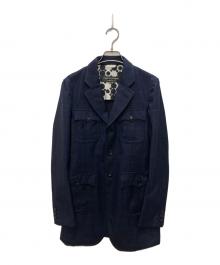 COMME des GARCONS（コムデギャルソン）の古着「チェックテーラードジャケット」｜ネイビー