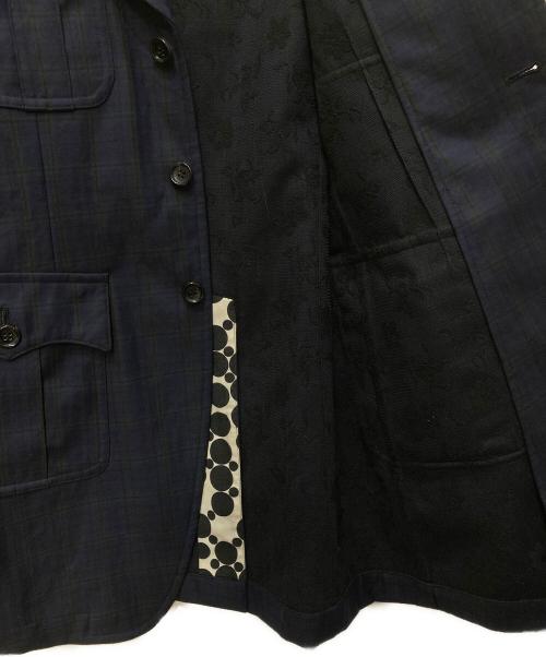 COMME des GARCONS（コムデギャルソン）COMME des GARCONS (コムデギャルソン) チェックテーラードジャケット ネイビー サイズ:SSの古着・服飾アイテム