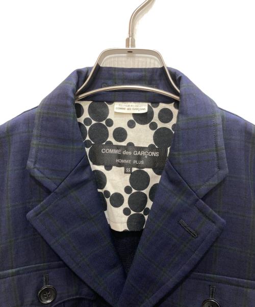 COMME des GARCONS（コムデギャルソン）COMME des GARCONS (コムデギャルソン) チェックテーラードジャケット ネイビー サイズ:SSの古着・服飾アイテム