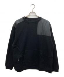 THE NORTHFACE PURPLELABEL（ザ・ノースフェイス パープルレーベル）の古着「Wool Field Pullover Crewneck　スウェット」｜ブラック