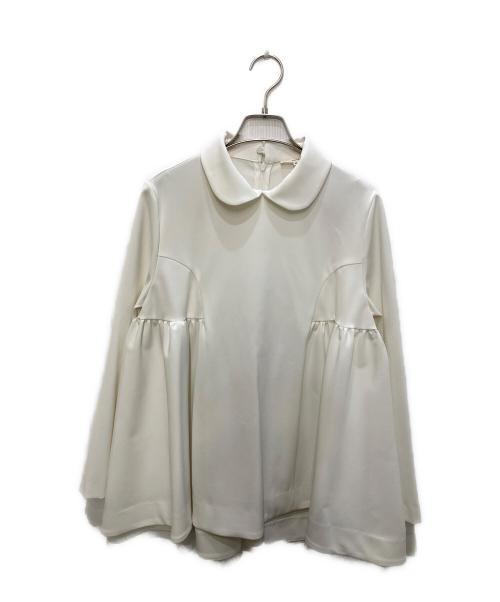 YORI（ヨリ）yori (ヨリ) サイドギャザーセレモニーブラウス ホワイト サイズ:36の古着・服飾アイテム