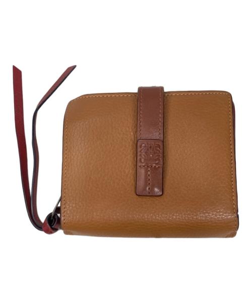 LOEWE（ロエベ）LOEWE (ロエベ) コンパクト ジップウォレット ブラウンの古着・服飾アイテム