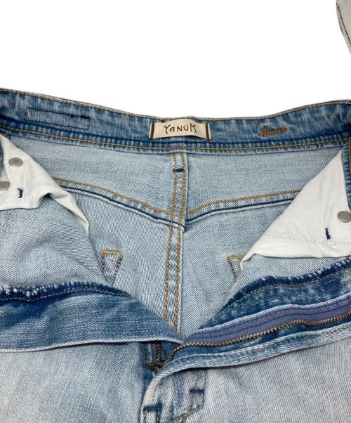YANUK（ヤヌーク）YANUK (ヤヌーク) ルーズストレートJOAN デニムパンツ ブルー サイズ:24の古着・服飾アイテム