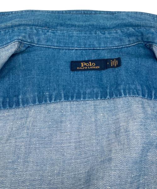 POLO RALPH LAUREN（ポロ・ラルフローレン）POLO RALPH LAUREN (ポロ・ラルフローレン) デニムシャツロングワンピース インディゴ サイズ:6の古着・服飾アイテム