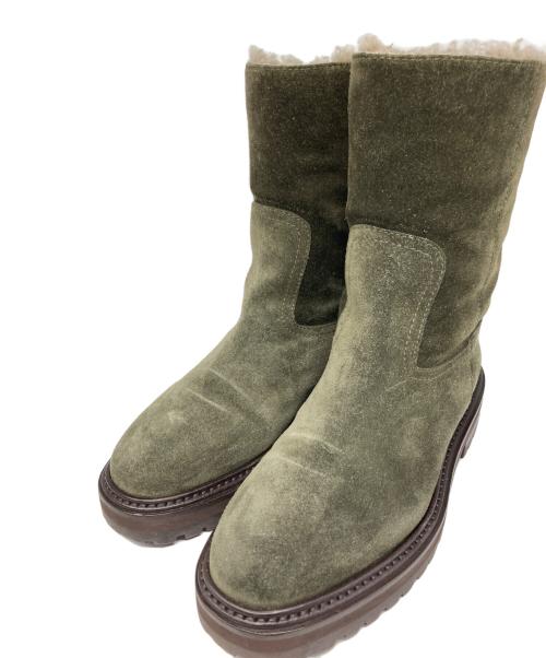JIMMY CHOO（ジミーチュウ）JIMMY CHOO (ジミーチュウ) スウェードブーツ グリーン サイズ:36の古着・服飾アイテム