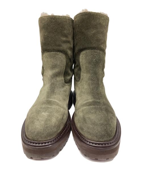 JIMMY CHOO（ジミーチュウ）JIMMY CHOO (ジミーチュウ) スウェードブーツ グリーン サイズ:36の古着・服飾アイテム