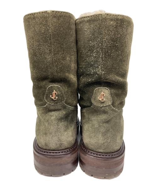 JIMMY CHOO（ジミーチュウ）JIMMY CHOO (ジミーチュウ) スウェードブーツ グリーン サイズ:36の古着・服飾アイテム