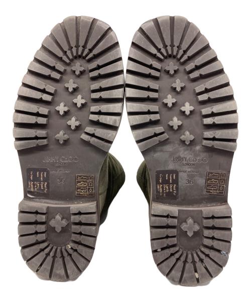 JIMMY CHOO（ジミーチュウ）JIMMY CHOO (ジミーチュウ) スウェードブーツ グリーン サイズ:36の古着・服飾アイテム