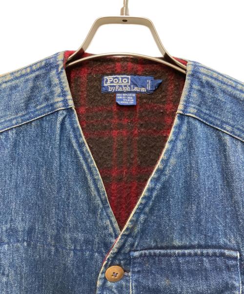 POLO RALPH LAUREN（ポロ・ラルフローレン）POLO RALPH LAUREN (ポロ・ラルフローレン) ヴィンテージデニムベスト インディゴ サイズ:Sの古着・服飾アイテム