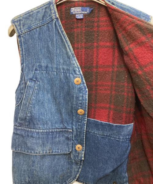 POLO RALPH LAUREN（ポロ・ラルフローレン）POLO RALPH LAUREN (ポロ・ラルフローレン) ヴィンテージデニムベスト インディゴ サイズ:Sの古着・服飾アイテム