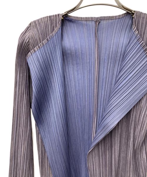 PLEATS PLEASE（プリーツプリーズ）PLEATS PLEASE (プリーツプリーズ) プリーツカーディガン グレー サイズ:3の古着・服飾アイテム