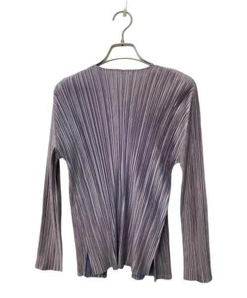 PLEATS PLEASE（プリーツプリーズ）PLEATS PLEASE (プリーツプリーズ) プリーツカーディガン グレー サイズ:3の古着・服飾アイテム
