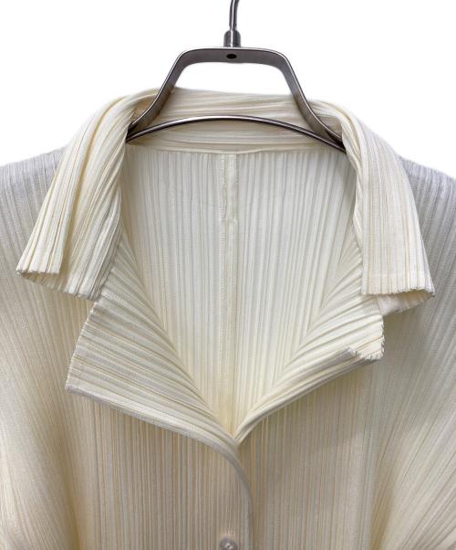 PLEATS PLEASE（プリーツプリーズ）PLEATS PLEASE (プリーツプリーズ) 長袖プリーツシャツ アイボリー サイズ:3の古着・服飾アイテム