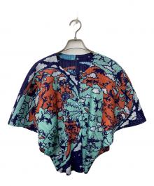 PLEATS PLEASE（プリーツプリーズ）の古着「World Map Pleats Cardigan」｜ブルー