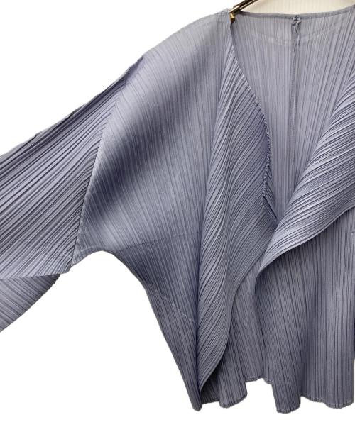 PLEATS PLEASE（プリーツプリーズ）PLEATS PLEASE (プリーツプリーズ) 変形プリーツカーディガン グレー サイズ:3の古着・服飾アイテム