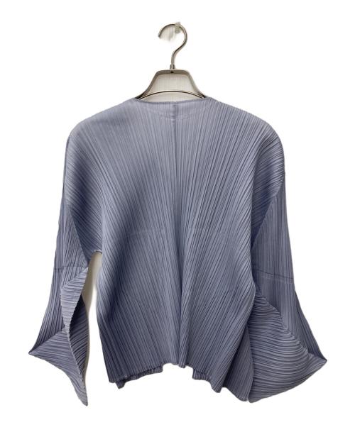 PLEATS PLEASE（プリーツプリーズ）PLEATS PLEASE (プリーツプリーズ) 変形プリーツカーディガン グレー サイズ:3の古着・服飾アイテム