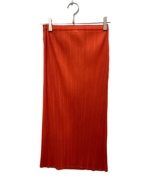 PLEATS PLEASE（プリーツプリーズ）PLEATS PLEASE (プリーツプリーズ) プリーツスカート オレンジ サイズ:1の古着・服飾アイテム