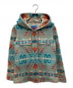 PENDLETONペンドルトン）の古着「ネイティブ柄ウールフーデッドジャケット」｜ブルー