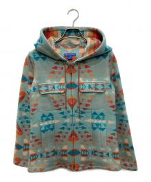 PENDLETON（ペンドルトン）の古着「ネイティブ柄ウールフーデッドジャケット」｜ブルー