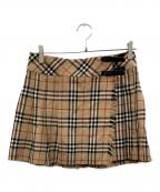 BURBERRY BLUE LABELバーバリー ブルー レーベル）の古着「ヴィンテージノバチェックラップミニスカート」｜ベージュ