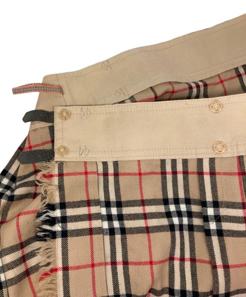 BURBERRY BLUE LABEL（バーバリー ブルー レーベル）BURBERRY BLUE LABEL (バーバリー ブルー レーベル) ヴィンテージノバチェックラップミニスカート ベージュ サイズ:36の古着・服飾アイテム