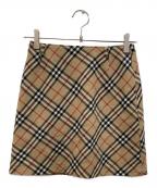 BURBERRY BLUE LABELバーバリー ブルー レーベル）の古着「ヴィンテージノバチェックミニスカート」｜ベージュ