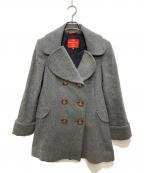 Vivienne Westwood RED LABELヴィヴィアンウエストウッドレッドレーベル）の古着「ダブルブレスト ラブコート」｜グレー