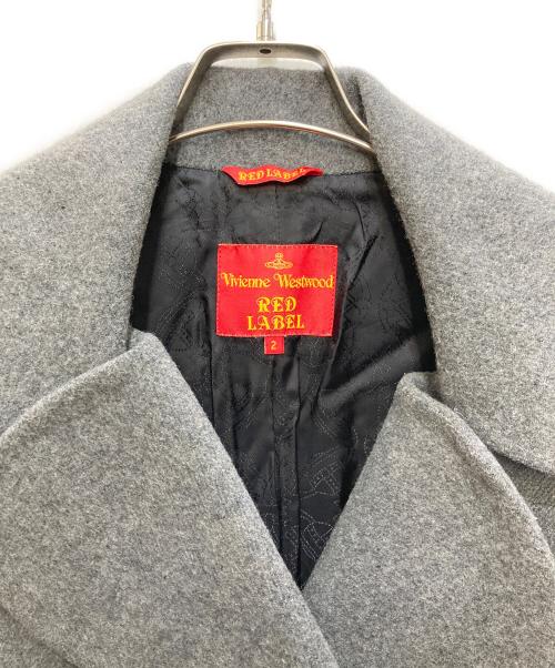 Vivienne Westwood RED LABEL（ヴィヴィアンウエストウッドレッドレーベル）Vivienne Westwood RED LABEL (ヴィヴィアンウエストウッドレッドレーベル) ダブルブレスト ラブコート グレー サイズ:2の古着・服飾アイテム