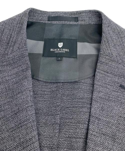 BLACK LABEL CRESTBRIDGE（ブラックレーベル クレストブリッジ）BLACK LABEL CRESTBRIDGE (ブラックレーベル クレストブリッジ) メランジカラミジャケット グレー サイズ:Lの古着・服飾アイテム