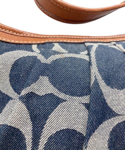 COACH（コーチ）COACH (コーチ) オールド デニム×レザーワンハンドルバッグ インディゴの古着・服飾アイテム