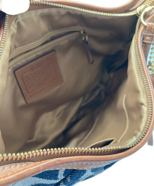 COACH（コーチ）COACH (コーチ) オールド デニム×レザーワンハンドルバッグ インディゴの古着・服飾アイテム