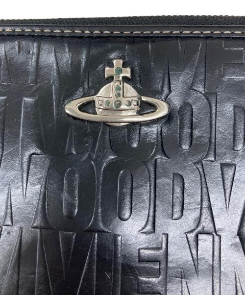 Vivienne Westwood（ヴィヴィアンウエストウッド）Vivienne Westwood (ヴィヴィアンウエストウッド) オーブエンボス長財布 ブラックの古着・服飾アイテム