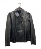 COMME des GARCONS HOMMEコムデギャルソン オム）の古着「オールドシープレザージャケット」｜ブラック