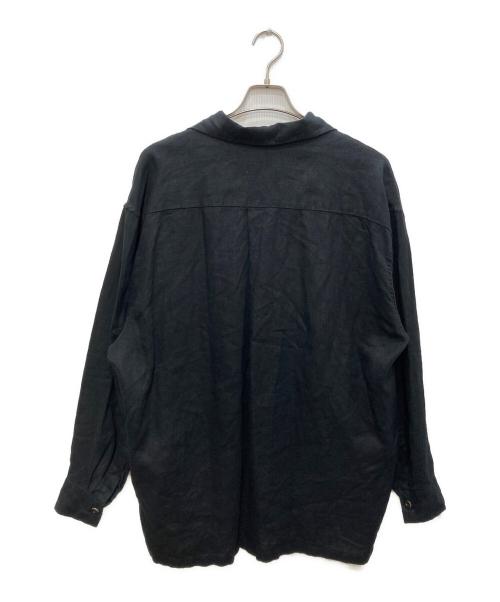SOWBOW（ソウボウ）SOWBOW (ソウボウ) リネンシャツ ブラック サイズ:2の古着・服飾アイテム