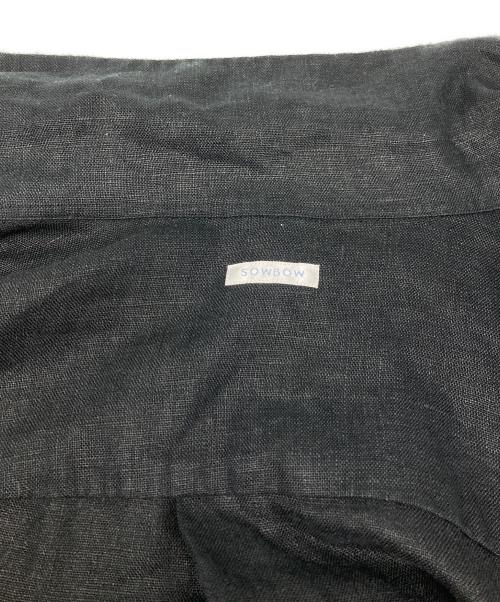SOWBOW（ソウボウ）SOWBOW (ソウボウ) リネンシャツ ブラック サイズ:2の古着・服飾アイテム
