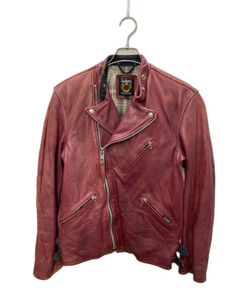 Schott（ショット）Schott (ショット) ダブルライダースジャケット ボルドー サイズ:Lの古着・服飾アイテム