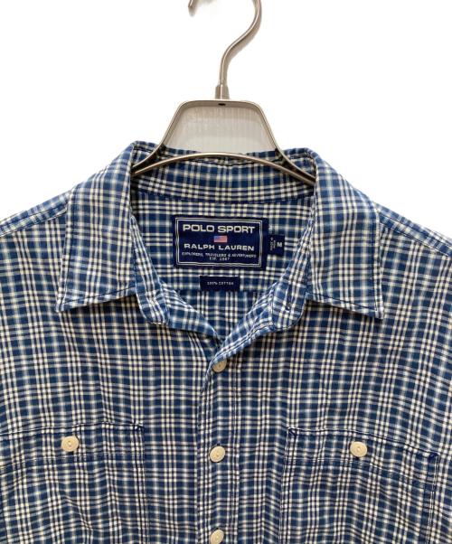 POLO SPORT（ポロスポーツ）POLO SPORT (ポロスポーツ) 90'sチェックシャツ ブルー サイズ:Mの古着・服飾アイテム